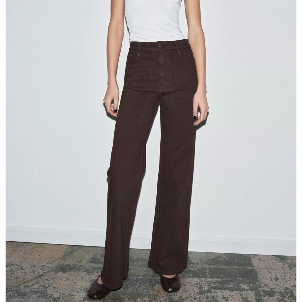 Zara Dark Brown Flare Jeans